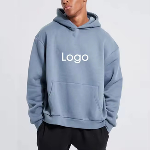 Sweat à capuche oversize personnalisé en molleton bouclette épais 400, 450, 500 g/m², 80 % coton, 20 % polyester, vierge et brodé - Product Image 1