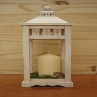Lanterne à bougie en bois rustique offrant un attrait décoratif naturel pour les balcons, les jardins, les salons et les célébrations mémorables
