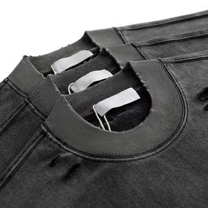 Camiseta de algodón vintage para hombre, de corte holgado, con hombros caídos, lavado ácido y efecto desgastado, de peso pesado. - Product Image 2
