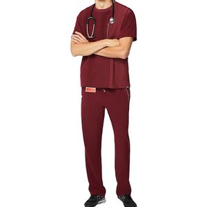 Meilleures ventes Blouse de laboratoire médicale unisexe extensible, tenue de travail en tissu tissé 100% Polyester/Rayonne, couleur personnalisable - Product Image 1