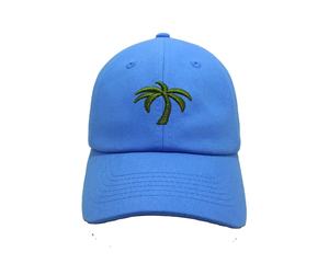 Casquette de baseball déstructurée en coton lavé avec broderie personnalisée palmier, style tropicale et vacances, pour homme, vente en gros - Product Image 1