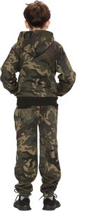 Conjunto Deportivo de Camuflaje para Niños, Unisex, al por Mayor, Personalizado, de Forro Polar, para Invierno, con Sudadera con Cremallera Completa y Pantalones, Diseño 2 en 1 Transpirable - Product Image 3