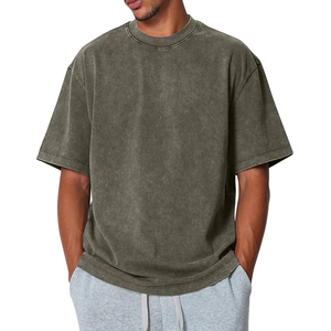Camiseta de algodón prémium con lavado ácido personalizado, estilo vintage, oversize, para hombre y mujer, fabricante OEM ODM - Product Image 6
