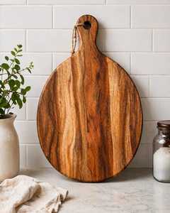 Tabla de Cortar de Madera de Acacia Hecha a Mano, Resistente, Forma Rectangular, 1.2 cm de Grosor, Apta para Lavavajillas, Tabla de Cocina para el Hogar y Restaurantes - Product Image 6
