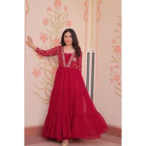 Vestido de fiesta XL con lentejuelas y aspecto elegante de trabajo bordado Zari - Product Image 2