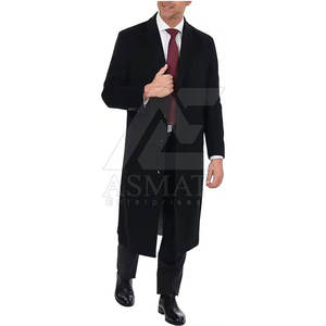 Abrigo largo de mezcla de lana para hombre, abrigo grueso y cálido para invierno, estilo formal de oficina, abrigo para uso diario. - Product Image 2