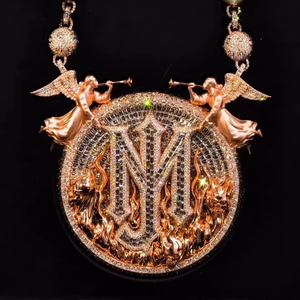 Collar con Colgante Hip Hop Personalizado con Incrustaciones de Diamantes, Joyería con Letra Personalizada en Moissanita, Regalo Estilo Rapero para Él - Product Image 2