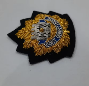 Handmade 100% Bullion Wire Veterans Uniform Blazer Badges Customizable Sew-on Embroidered <b>Box</b> Packaging Badges - Product Image 2