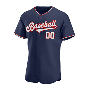 Maillots de baseball personnalisés brodés en gros – Maillots unisexes pas chers en polyester/coton avec fermeture éclair sans manches, personnalisables par sublimation - Product Image 2