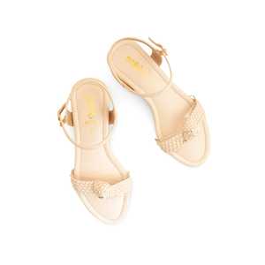 Sandale à talon formelle crème FR5431 - Product Image 1