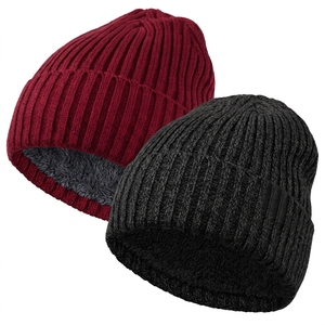 Custom Solid Color Fashion Unisex Reversible Beanie <b>Hat</b> Knit Winter Adult Acrylic Common Travel - Product Image 1