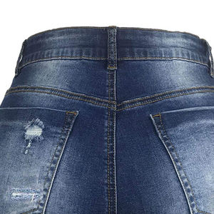 Shorts de Mezclilla de Cintura Alta para Mujer, Transpirables, con Estampado, Casuales, para Usar en la Calle - Product Image 6