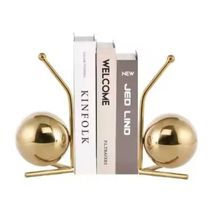 Table <b>Decor</b> Metal Bookends Durable <b>Book</b> Holder Non Slip <b>Book</b> Stopper Office Desk Organizer - Product Image 1