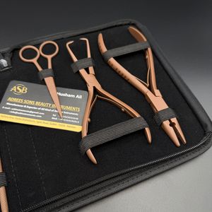 Kit de Herramientas para Extensiones de Cabello, Alicates Metálicos Color Chocolate, Tijeras, Herramienta de Instalación y Remoción para Uso Profesional - Product Image 6