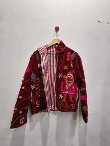 Handmade Velvet Suzani Floral Eco-Friendly Winter Short Crew Neck Tailored Bomber <b>Hippie</b> <b>Jacket</b> for Women - Product Image 1