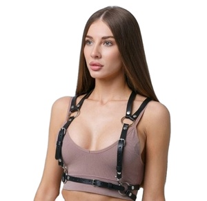 Harnais en cuir sexy pour tout le corps, lingerie pour femmes, sous-vêtements en coton, culotte en dentelle noire unie anti menstruelle - Product Image 1