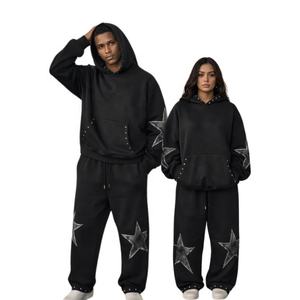 Conjunto de Sudadera con Capucha Personalizado, 100% Algodón, Forro Polar, Impermeable, Cortavientos, Transpirable, Grueso, Informal, de Invierno, Unisex, para Mujer, con Logotipo - Product Image 4