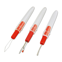 Meilleur crochet à tricoter en acier GoldenWay GA-E509 avec manche rouge, longueur 6 cm, 10 g