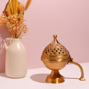 Quemador de Incienso Rústico de Latón, Ecológico, Decorativo, Inspirado en la Paz, Esencial para la Vida, Rituales, Meditación y Disciplina - Product Image 6