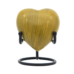 Heart Shape Aluminum Cremation Urn Ashes Keepsake <b>Mini</b> Memorial Funeral Eco-Friendly Handmade Durable Modern Luxury Tabletop - Product Image 4