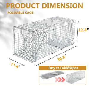 Trappola Pieghevole Robusta da 32 Pollici per Animali Vivi con Maniglia, per Procioni, Gatti, Conigli e Scoiattoli - Product Image 5