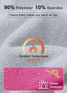 Pantalones de esquí impermeables color rosa para mujer con bolsillos con cremallera y tecnología 10000mm para actividades al aire libre en la nieve - Product Image 4
