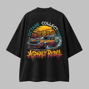 T-shirt oversize délavé à l'acide pour homme, en coton épais 250g, vintage, manches courtes, col rond, streetwear, coupe ample, impression personnalisée, décontracté - Product Image 3