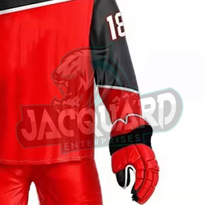 Tenues de hockey sur glace personnalisées de qualité supérieure pour équipes sportives, séchage rapide, antibactériennes, respirantes, 100 % polyester, fabriquées au Pakistan. - Product Image 6