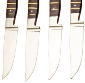Customized HandMade Stainless Steel Steak knife Set - 4 Pcs Handmade Satin finish Steak Knives With <b>Leather</b> Cover - Product Image 2