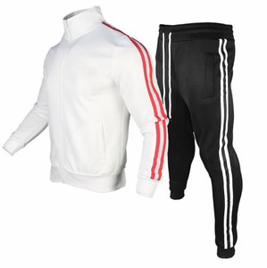 Ensemble de survêtement pour homme à blocs de couleur, manches longues, fermeture éclair, vêtements de sport décontractés, vêtements d'automne, matière en coton respirante, coupe régulière - Product Image 5
