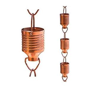 Elegante Cadena de Lluvia de Cobre con Diseño Moderno de Mediados de Siglo que Realza el Hogar, Lujosamente Elaborada por KRAFT WORLD en India - Product Image 4