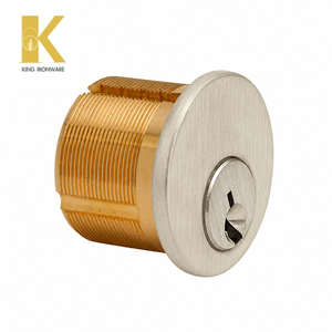 Serrure à mortaise 28 mm avec rainure pour clé SX, en acier inoxydable satiné et laiton massif, options KA KD - Product Image 6