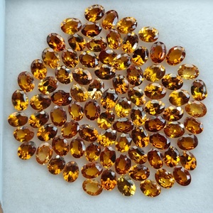 โกเมนสเปสซาร์ไทต์แท้ หินธรรมชาติทรงเหลี่ยม สีส้ม ขนาดมาตรฐาน สำหรับทำเครื่องประดับ ขายส่ง - Product Image 1