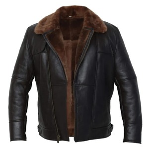 Handmade Men's B3 Bomber <b>Jacket</b> <b>Sheepskin</b> RAF Leather <b>Jacket</b> black leather bomber <b>jacket</b> <b>Flying</b> Leather Avaitor <b>Jacket</b> Gift - Product Image 1