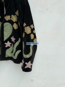 Heart Embroidered Jacket <b>Coat</b> Velvet Handmade Suzani Jacket <b>Coat</b> Boho Chic Jacket <b>Women's</b> <b>Coat</b> - Product Image 4