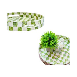 Bandeja de Servir de Lujo con Incrustaciones de Madreperla Hecha a Mano, Bandeja Decorativa para el Hogar, Hotel, Restaurante, para Servir y como Regalo - Product Image 3
