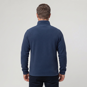 Veste polaire à col montant pour homme, vêtement d'hiver décontracté, veste d'entraînement en molleton polaire zippée pour homme, vestes d'échauffement d'hiver en molleton bouclette - Product Image 3