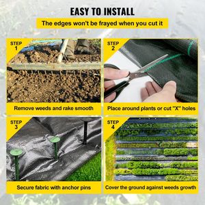 6.5FTx300FT Premium Heavy Duty 3.2OZ Woven Garden <b>Netting</b> High Permeability Geo <b>Fabric</b> for Weed Control Flower Bed Premium Weed - Product Image 5