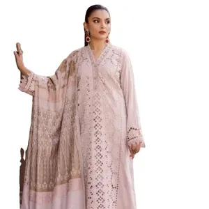 O Mais Recente Designer paquistanês Winterwear Couro Genuíno Salwar Kameez Ternos senhoras alta qualidade vestido salwar kameez