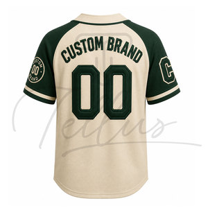 Maillots de baseball de qualité supérieure, broderie en relief, design personnalisé, 100% polyester. - Product Image 2