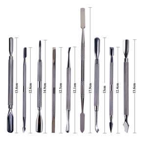 Juego de Instrumentos de Manicura Profesional de Acero Inoxidable, Lima de Uñas, Raspador, para Uso Hospitalario, con Logotipo Personalizado, Venta al Por Mayor - Product Image 1