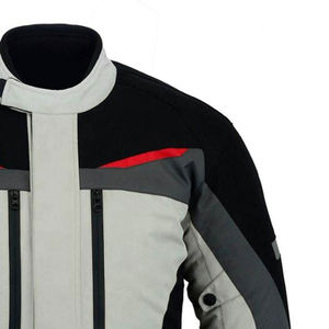 Blouson de moto toutes saisons haute visibilité en cuir Cordura imperméable et respirant à manches longues pour homme – Idéal pour le touring - Product Image 5