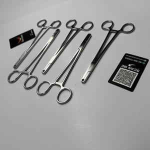 Pinces hémostatiques droites, lot de 5, en acier inoxydable SS420, finition satinée, réutilisables, instrument médical de Dentavex - Product Image 5