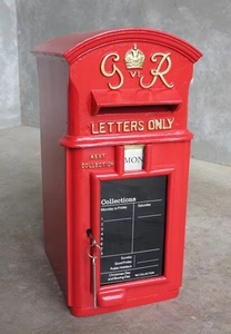 Buzón de Correo Metálico Rojo Vintage, Independiente, Impermeable, Solo para Cartas, con Cerradura con Llave, Acceso Frontal, Decorativo para Exteriores - Product Image 3