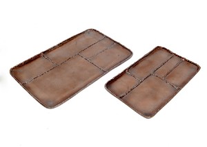 Plateau décoratif multifonctionnel moderne en forme de feuille, plateau de service en teck poli, vaisselle inspirée de la nature, Noël, Ramadan - Product Image 6