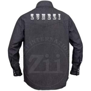 Chemise de travail respirante à manches longues pour mécanicien, soudeur, certifiée EN, en coton, protection contre le feu, anti-chaleur, denim FR - Product Image 2