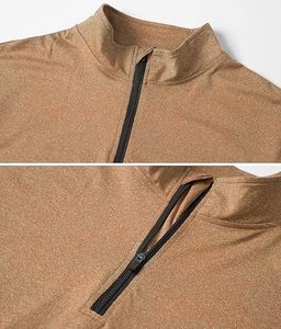 Men Sports Long Sleeve Shirts Half Zip up Sweatshirt Fitness Jogging Tops Breathable Training Compression Running T Shirts - Product Image 5