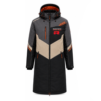 Parkas longs en toile thermique légère et décontractée à capuche pour hommes – Vêtements d'extérieur confortables – Vente en gros