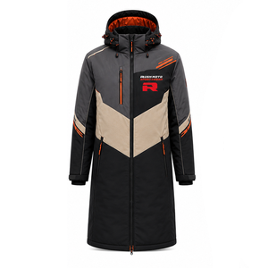 Vêtements thermiques légers, vestes longues en textile, manteaux longs confortables, vêtements d'extérieur saisonniers, vente en gros de vestes longues en textile - Product Image 1