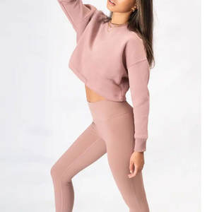 Sweat à capuche d'entraînement de gymnastique en éponge 100% coton personnalisé OEM pull respirant sweat à col rond pour femmes capuche d'hiver durable - Product Image 3
